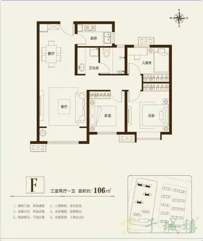 泽信红熙府(二手房)  3室2厅1卫   86.00万