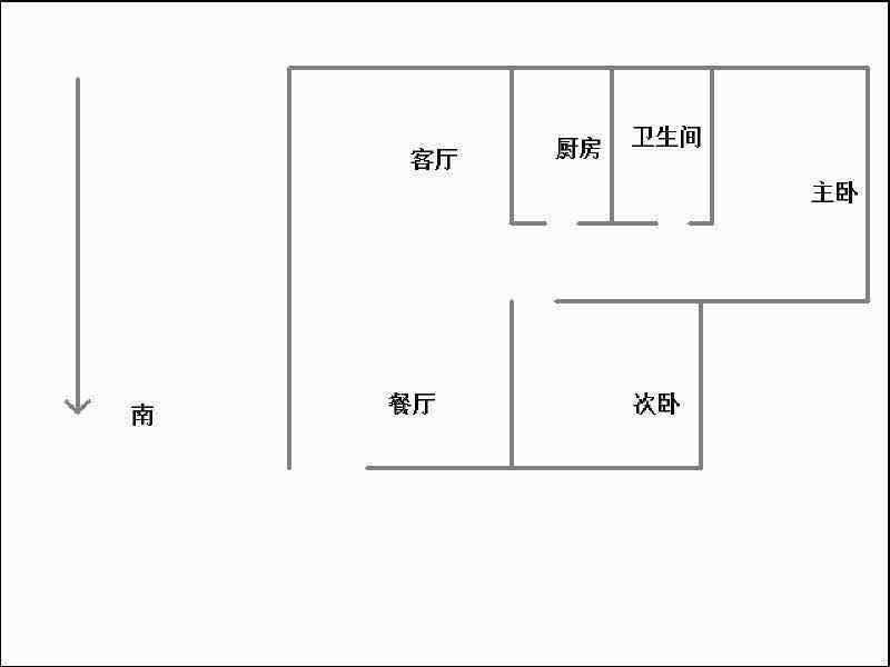 汉成华都东区  2室2厅1卫   1800.00元/月室内图