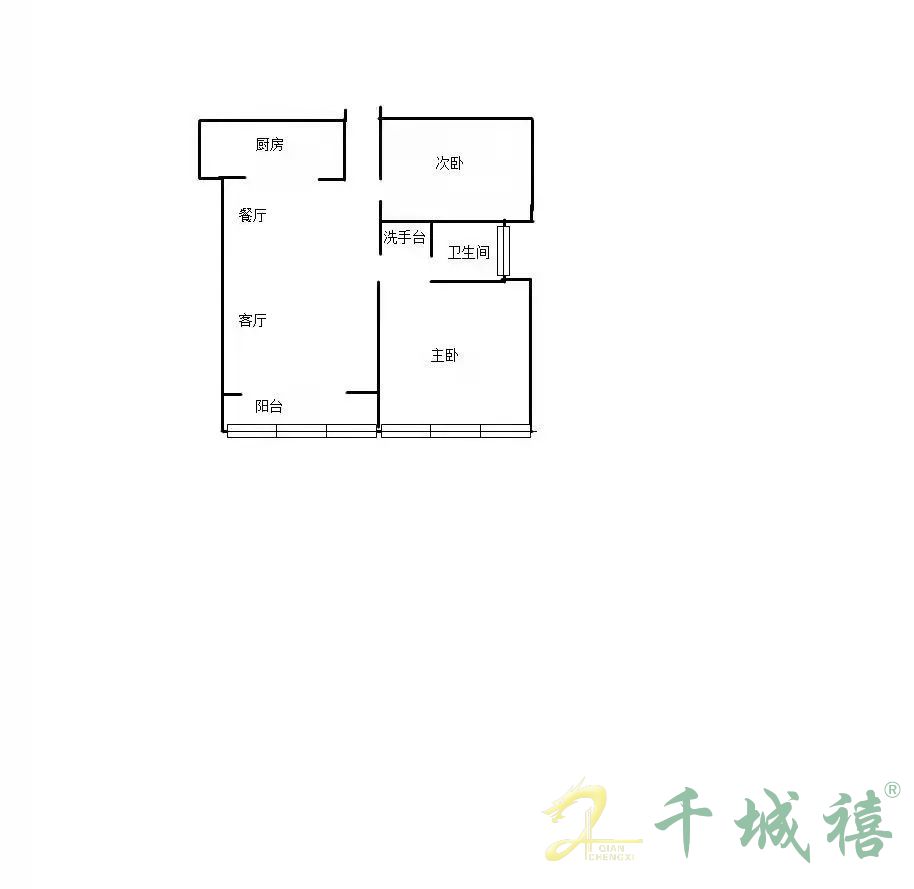 美的城  2室1厅1卫   2000.00元/月