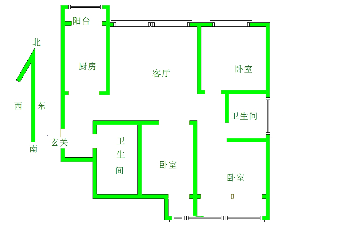 和谐家园  3室2厅2卫   108.00万