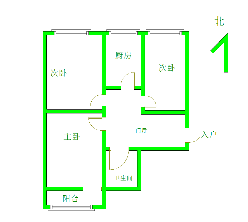 劳动路3号院  1室1厅1卫   48.00万