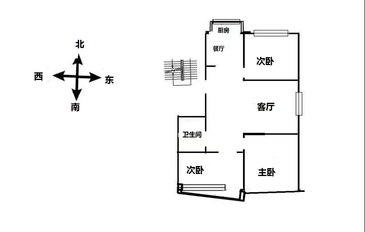 绿德源小区  3室2厅1卫   75.00万室内图1