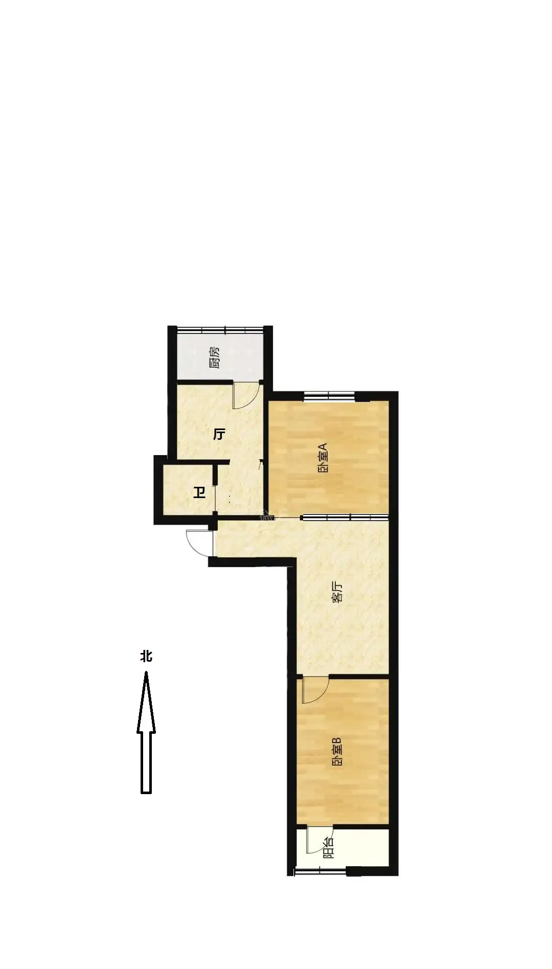 浴新南大街103号院  2室1厅1卫   45.00万