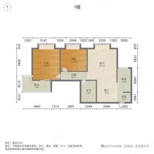 春风小区  2室2厅1卫   86.00万户型图