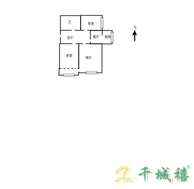 邯钢百五生活区  3室1厅1卫   50.00万户型图