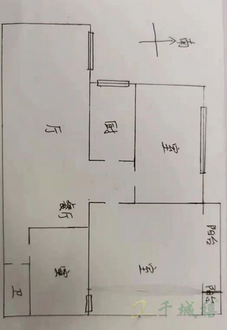 百家乐园西区(百家乐园一号院)  3室2厅1卫   75.00万室内图