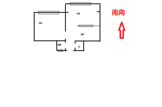 学院北路97号院  2室1厅1卫   28.00万室内图1