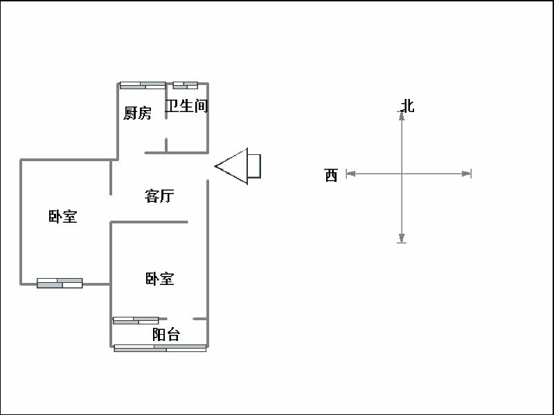 和平东小区（和平路391号院）  2室1厅1卫   43.00万室内图