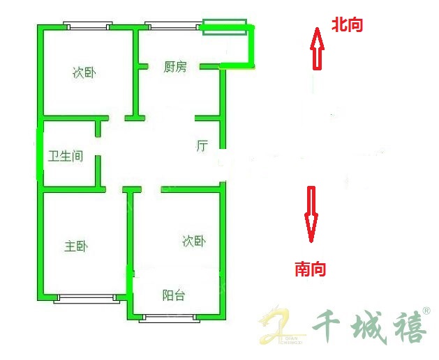 邯钢罗二生活区  3室1厅1卫   41.00万户型图