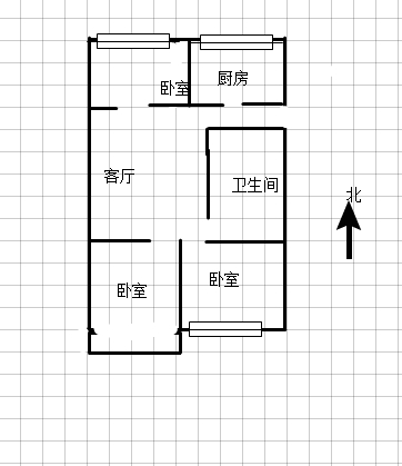 车站家属院  3室1厅1卫   55.00万室内图1