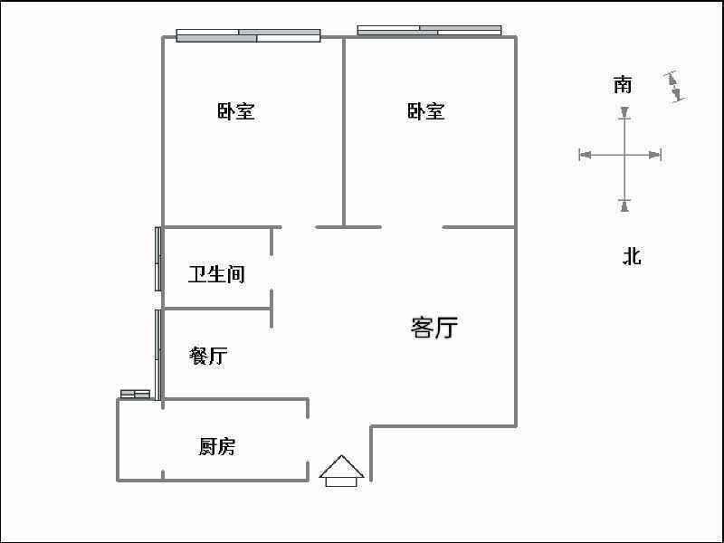 和润嘉园(和家大院)  2室1厅1卫   1600.00元/月室内图