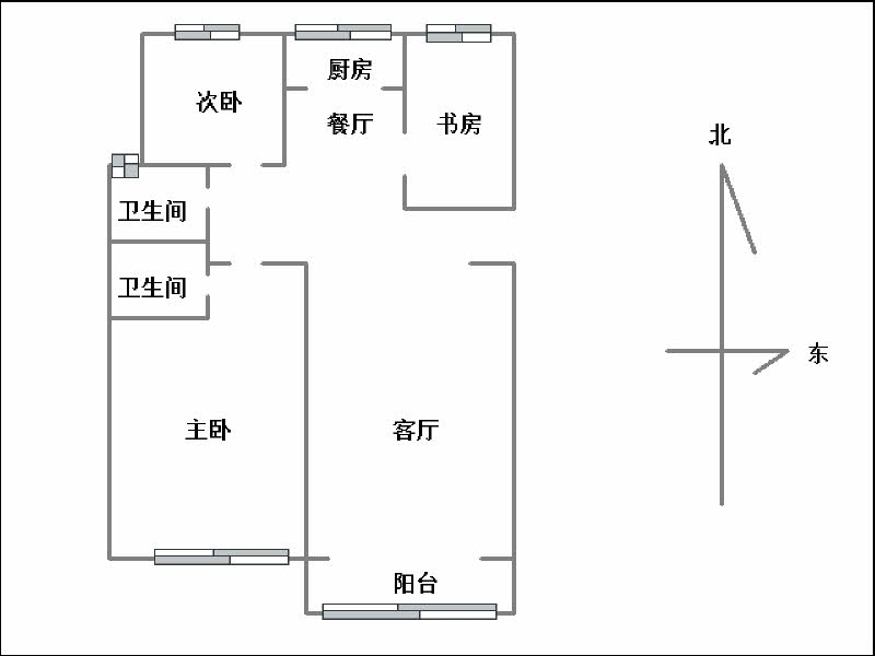 天兆家园  3室2厅2卫   110.00万户型图