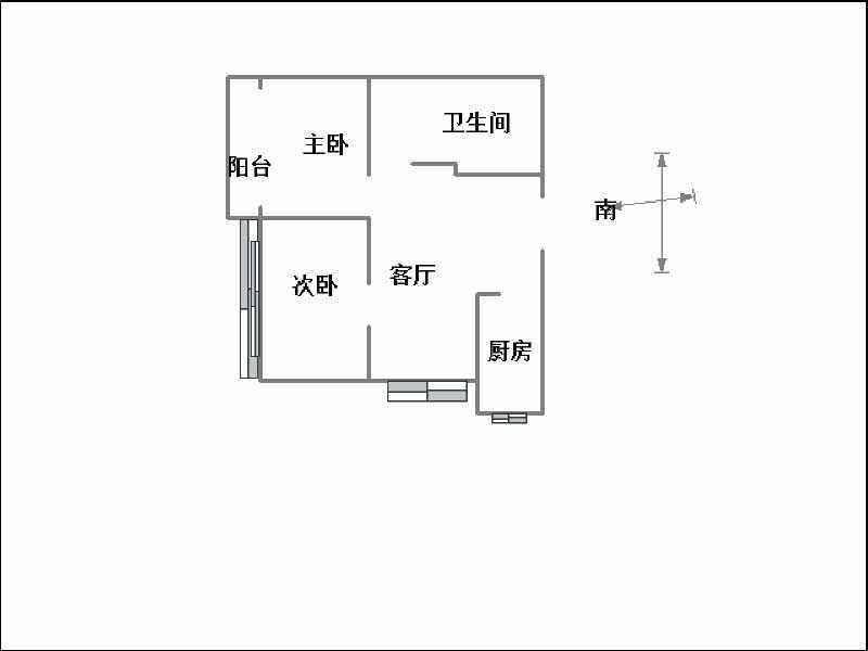 屹立花园（屹立?温泉花园）  2室1厅1卫   56.00万室内图