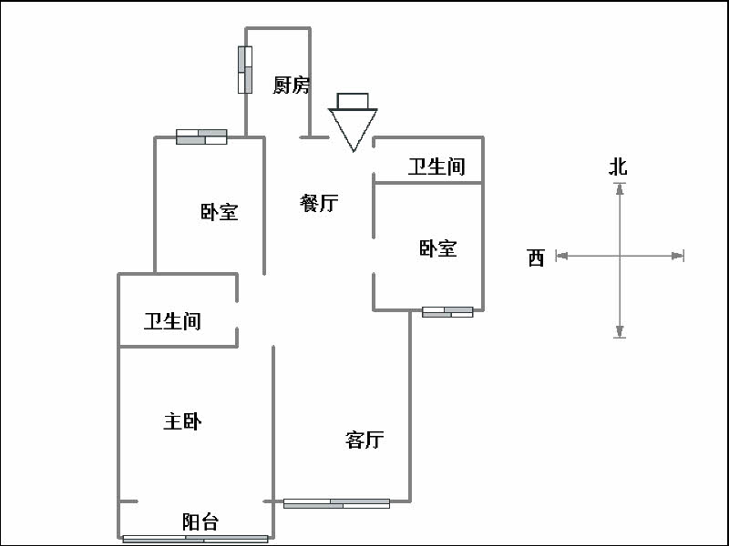 北湖十六峯  3室2厅2卫   105.00万室内图