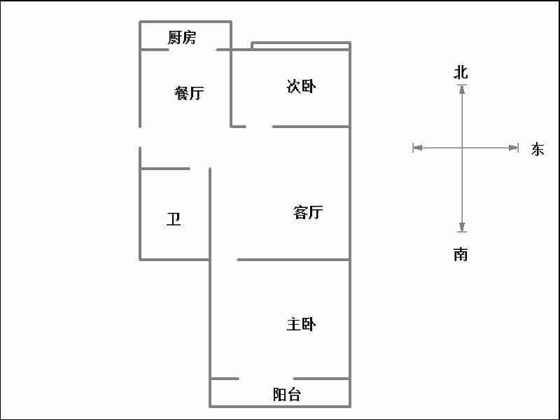 国土局2号院（国土局资源局）  2室2厅1卫   88.00万室内图