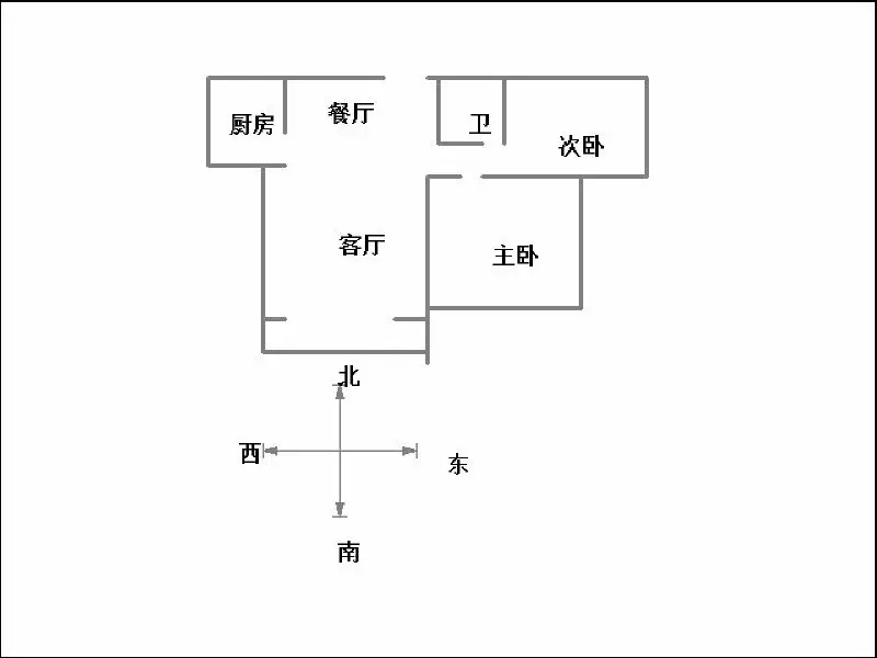 圣水湖畔  2室2厅1卫   1500.00元/月室内图