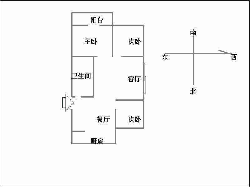 创鑫三期（阳光嘉园，东柳东街69号）  3室2厅1卫   100.00万室内图