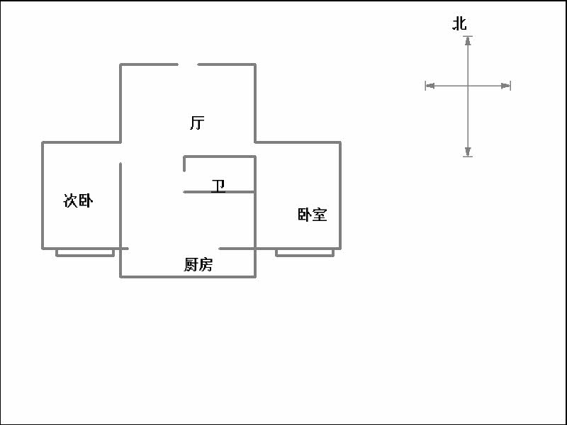 桃园小区  2室1厅1卫   43.00万户型图