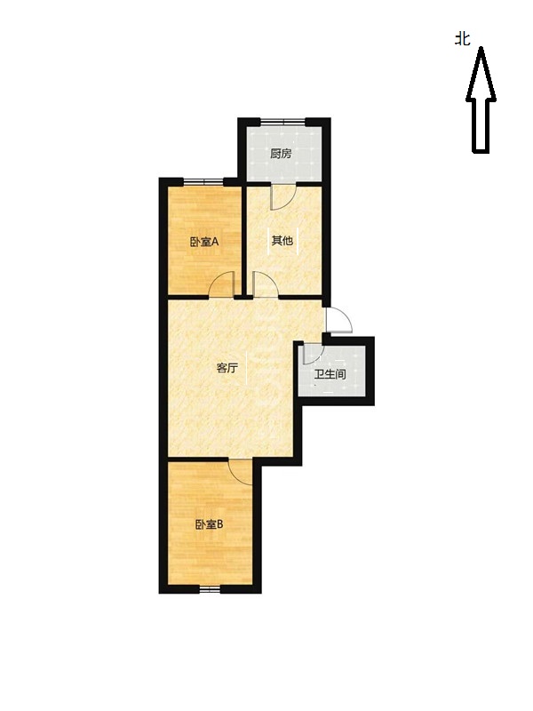 新欣佳苑  2室2厅1卫   44.00万户型图