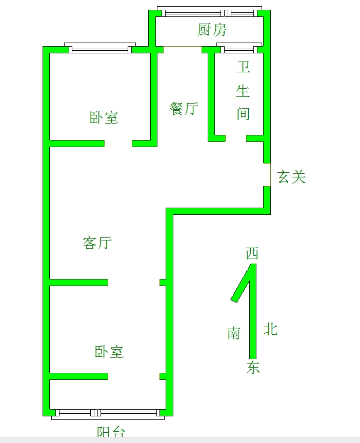 开关厂家属院  2室2厅1卫   43.00万