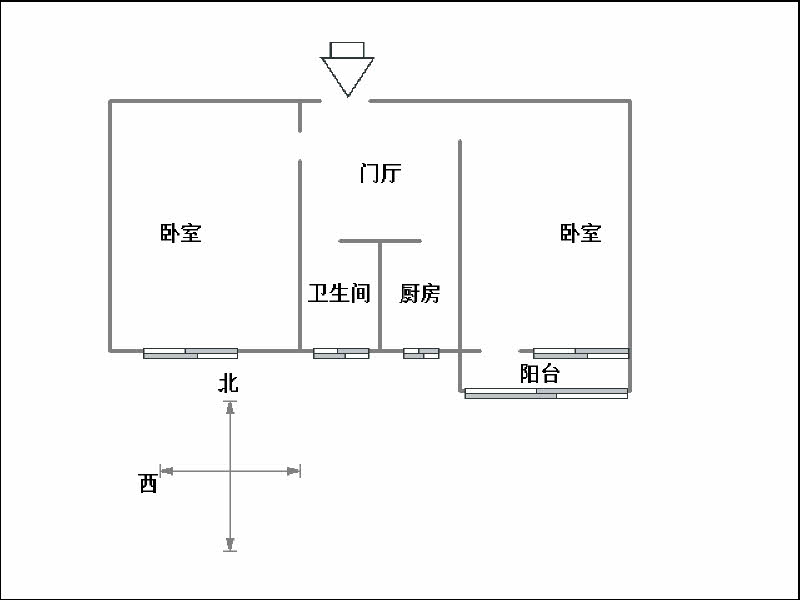 和平东小区（和平路391号院）  2室1厅1卫   50.00万室内图