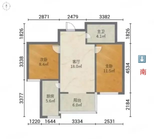 丰逸小区  2室1厅1卫   42.00万室内图1