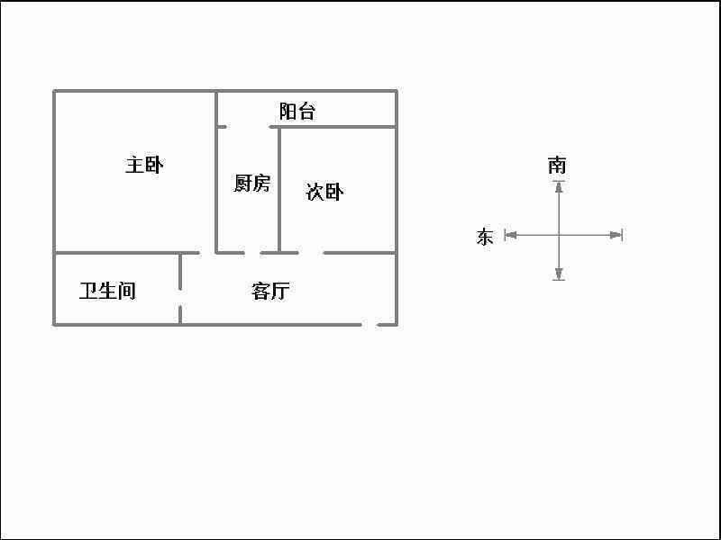 轴承厂家属院12.13号楼  2室2厅1卫   700.00元/月室内图1