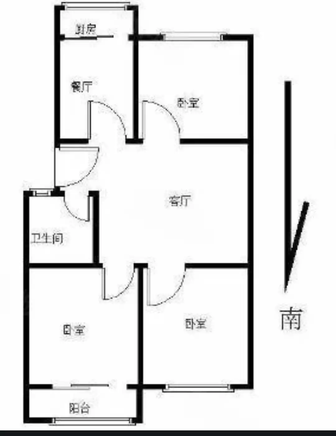 光明苑1号院  3室2厅1卫   95.00万