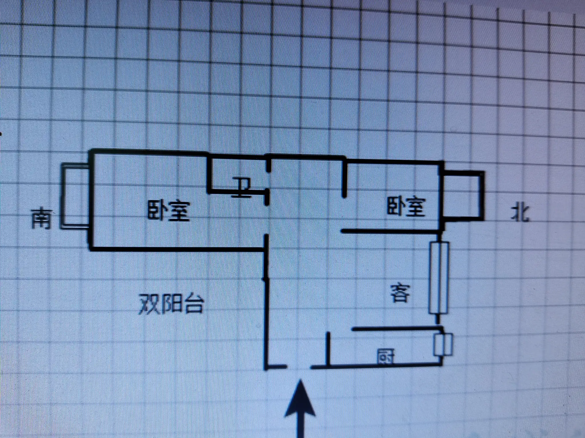 百家乐园西区(百家乐园一号院)  2室2厅1卫   80.00万户型图