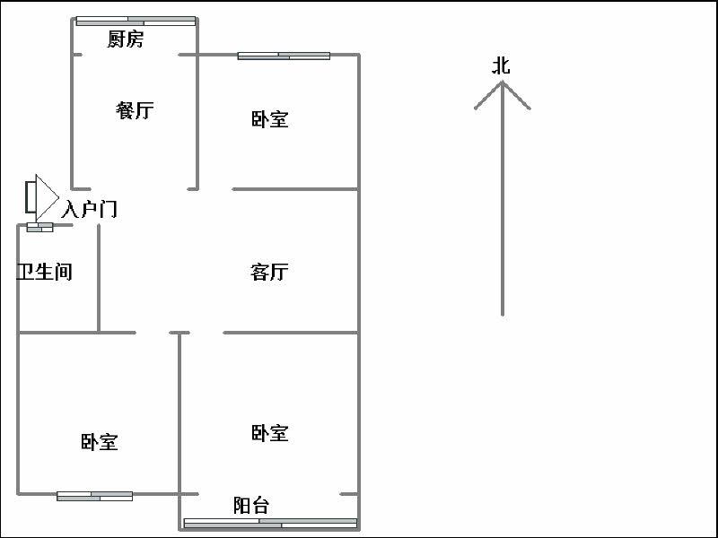 和平苑小区  3室2厅1卫   95.00万户型图