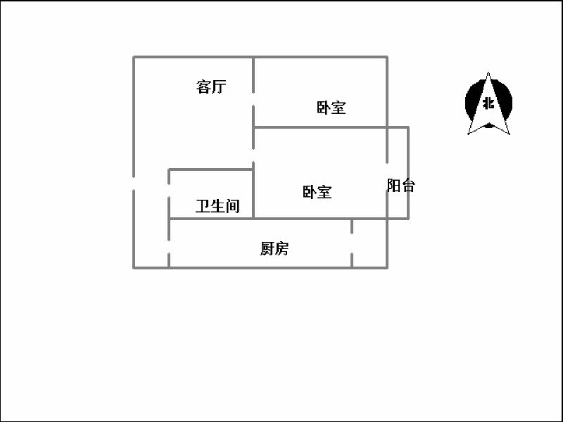 百家乐园西区(百家乐园一号院)  2室1厅1卫   1000.00元/月室内图