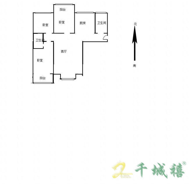 上都名苑  3室2厅2卫   153.00万户型图