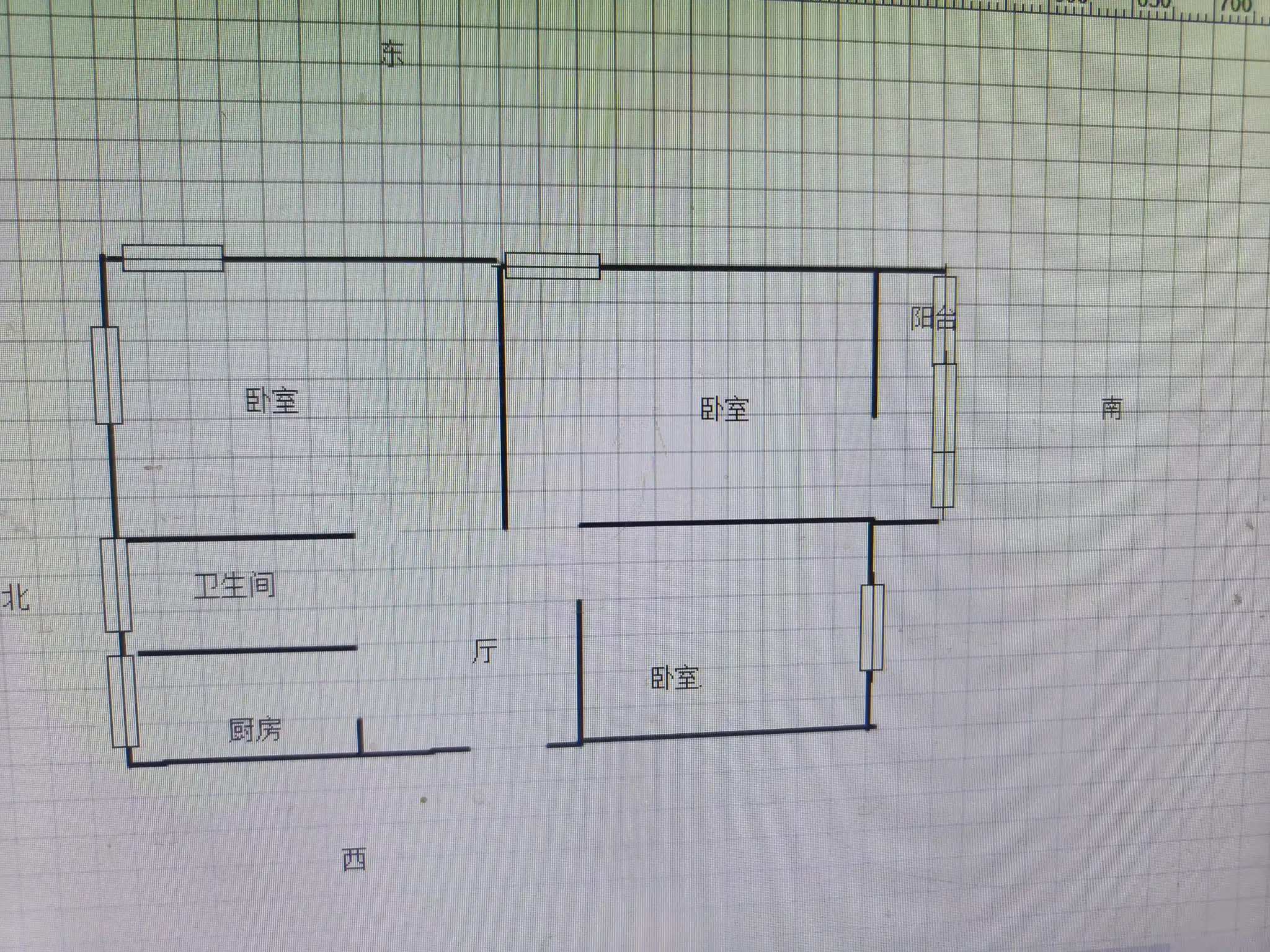 漳苑小区  3室1厅1卫   1000.00元/月室内图