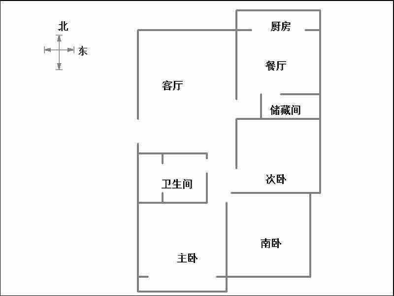 和平东小区11号院(兴盛胡同11号院)  3室2厅2卫   88.00万室内图