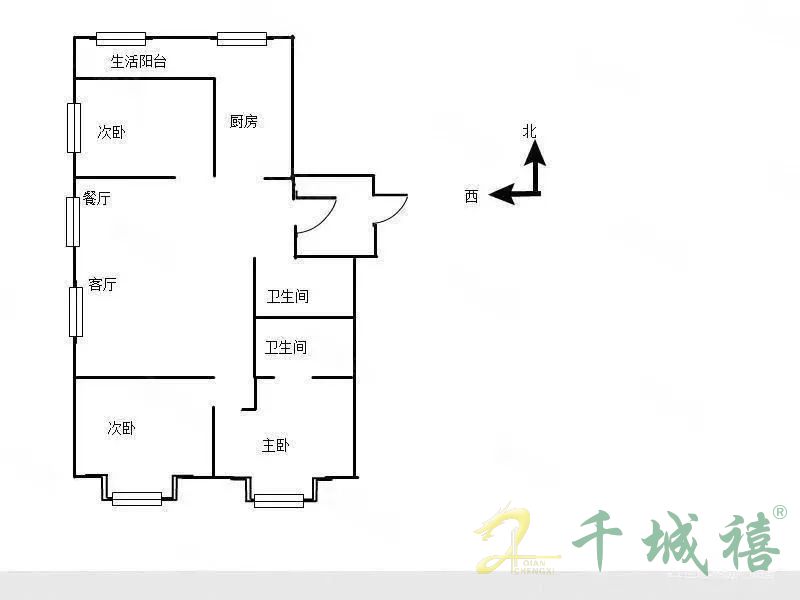 南湖花园三期  3室2厅2卫   155.00万