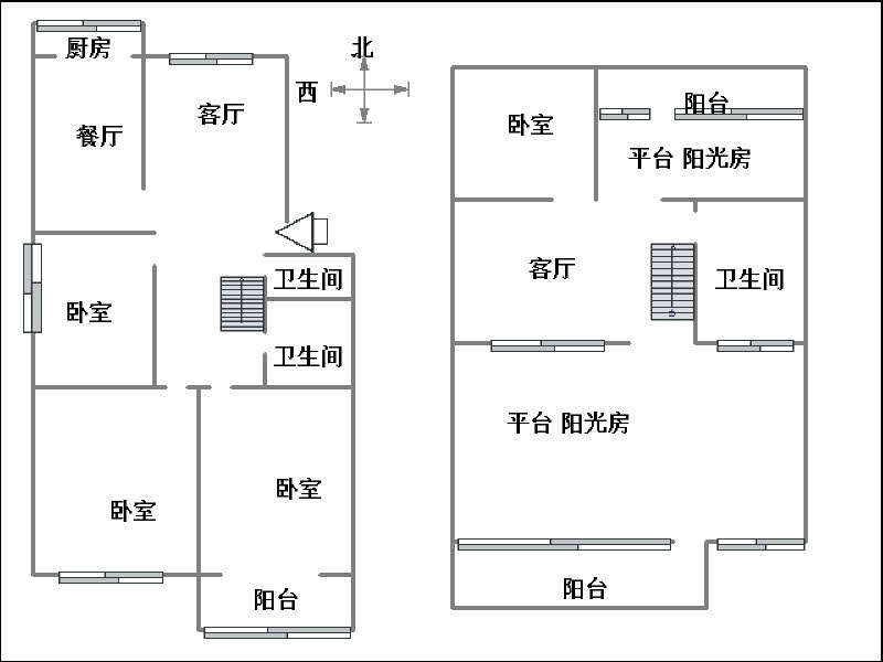 苹果怡园  3室2厅2卫   132.00万户型图