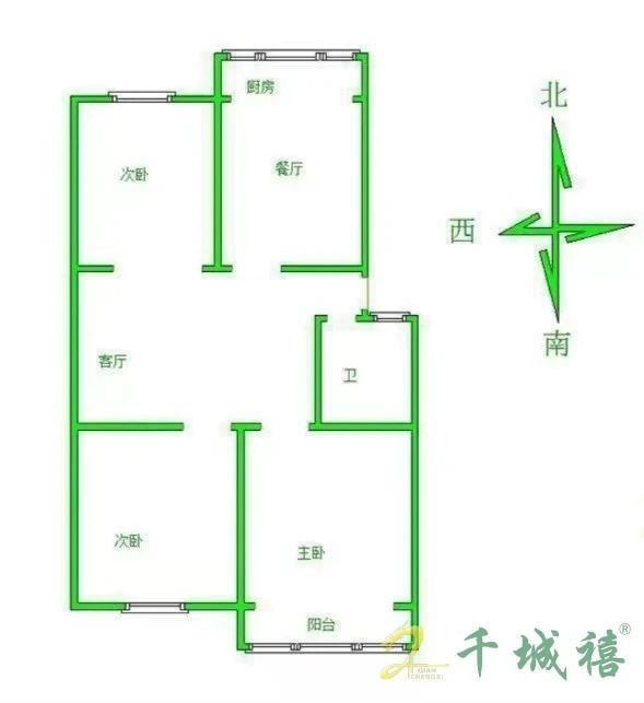 广安小区  3室2厅1卫   1700.00元/月