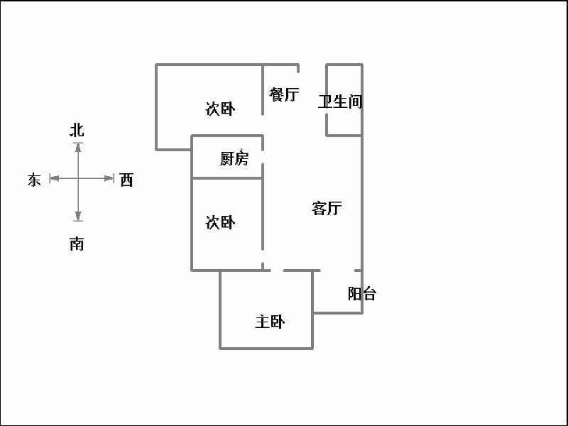 汉成华都东区  3室1厅1卫   89.00万室内图