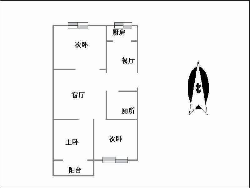 金丰一期  3室2厅1卫   92.00万户型图