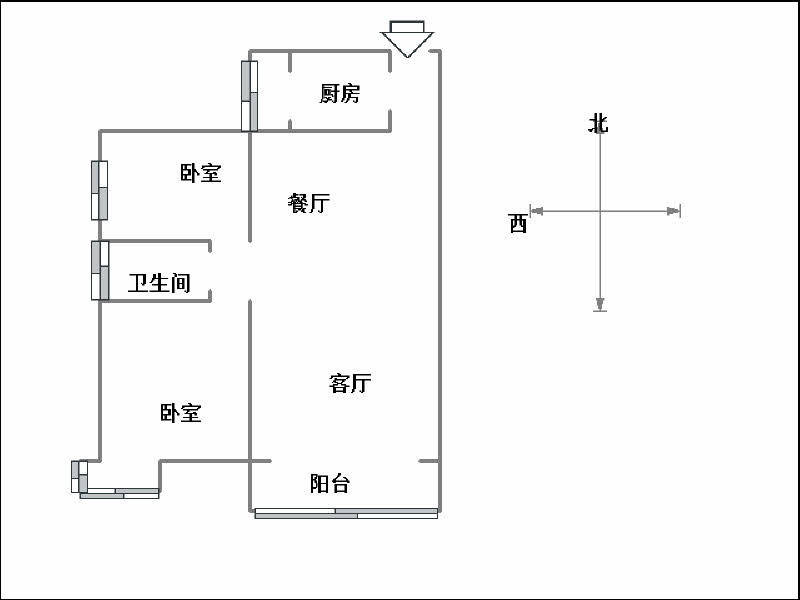 华信山水文苑南院（逸园小区）（一期）  2室2厅1卫   90.00万户型图