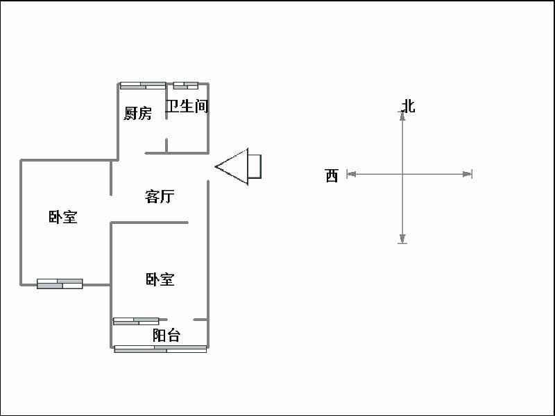 和平东小区（和平路391号院）  2室1厅1卫   50.00万室内图