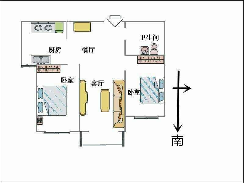 赵都新城福和园  2室2厅1卫   85.00万室内图