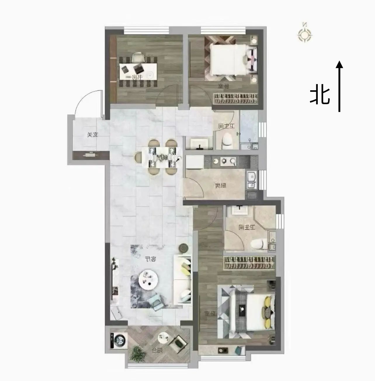 红星檀樾  3室2厅2卫   74.00万