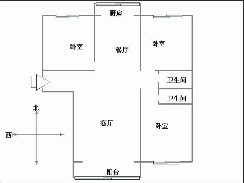 美的城  4室2厅1卫   150.00万室内图