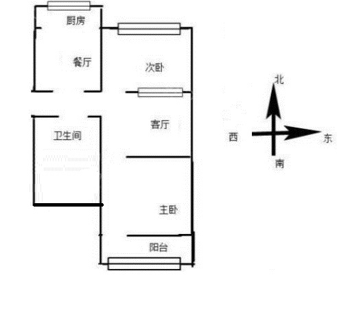 绿德源小区  2室2厅1卫   60.00万室内图1