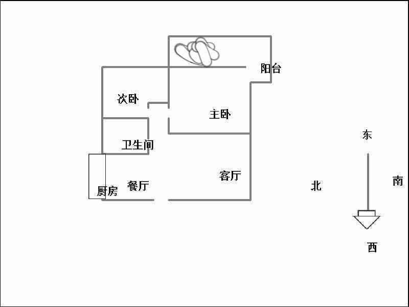 明珠花园A1区  2室2厅1卫   95.00万