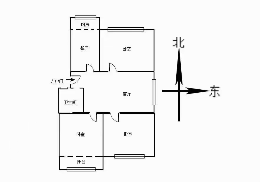 广安小区  3室2厅1卫   100.00万