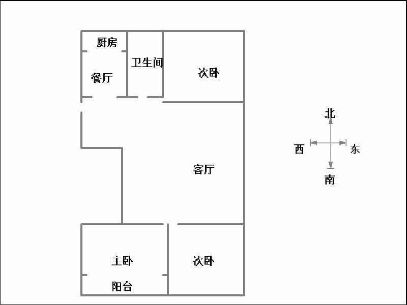 柳林桥建行家属院  3室2厅1卫   72.00万户型图