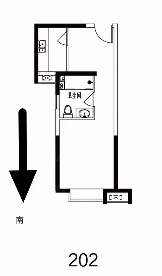 美的城  1室1厅1卫   1300.00元/月