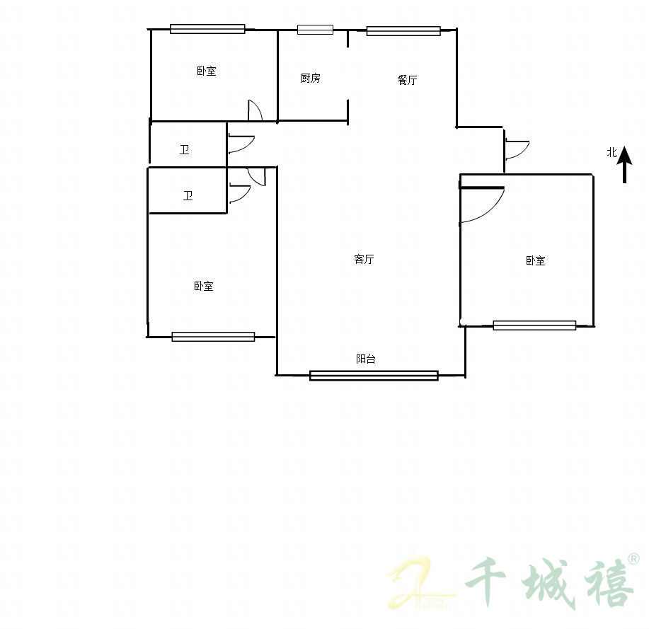 赵都新城利和园  3室2厅2卫   140.00万室内图1